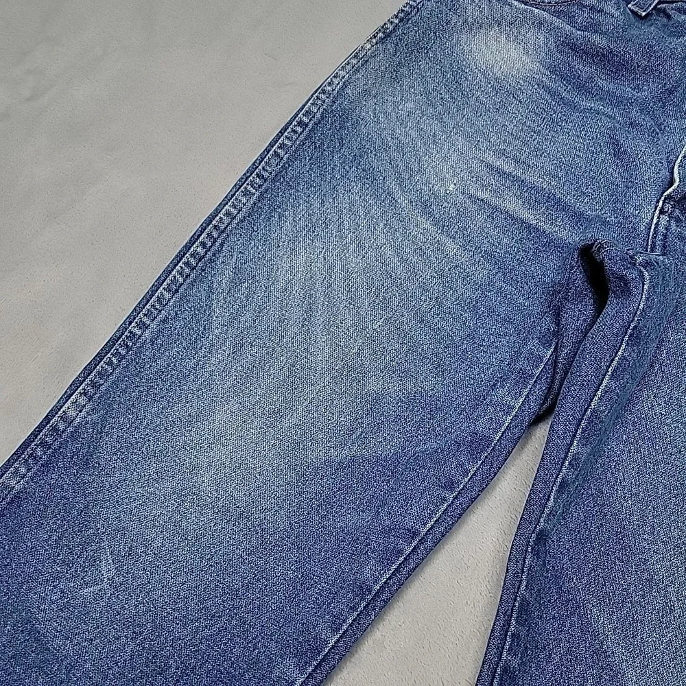 Wrangler Jeans Men 34x31 Faded Blue Denim 13MWZ Cowboy Cut Work Wear Denim Pants
